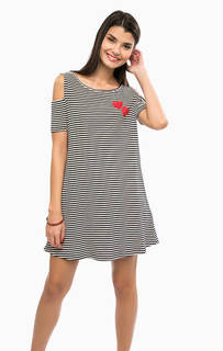 Трикотажное платье в полоску свободного кроя Desigual