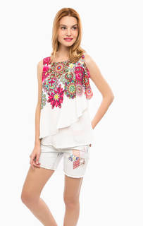 Топ асимметричного кроя с цветочным принтом Desigual