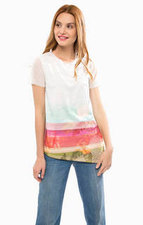 Разноцветная футболка с вышивкой Desigual