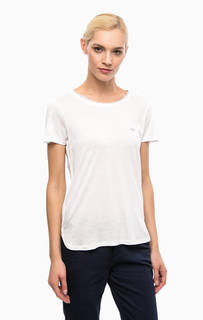 Белая футболка с круглым вырезом Lacoste