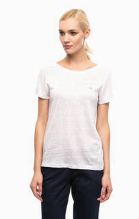 Белая футболка с короткими рукавами Lacoste