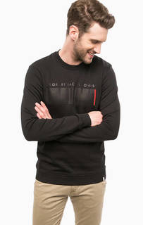 Черный свитшот с принтом Jack & Jones