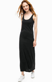 Длинное черное платье без рукавов Vero Moda