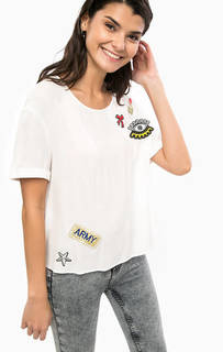 Белая блуза с короткими рукавами Only