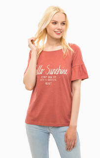 Футболка с принтом и металлическим декором S.Oliver