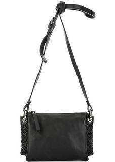 Черная кожаная сумка с тремя отделами Gianni Conti