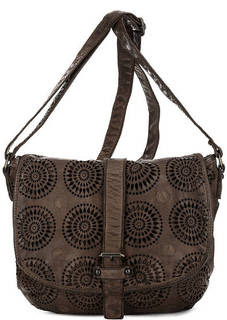 Кожаная сумка с одним отделом на молнии Gianni Conti