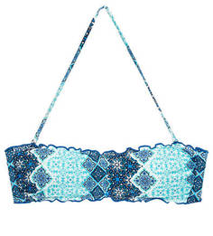 Голубой купальный топ с мягкими чашками MC2 Saint Barth