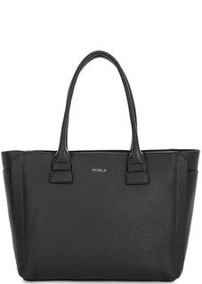 Черная сумка из мягкой кожи с одним отделом Furla