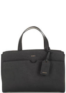 Черная сумка из сафьяновой кожи Dkny
