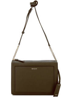 Сумка из сафьяновой кожи на молнии Dkny