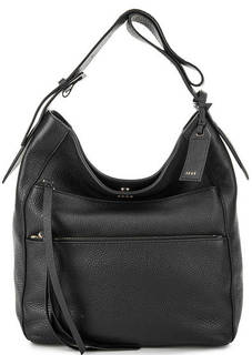 Сумка из мягкой кожи черного цвета Dkny