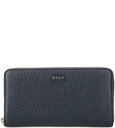 Синий кожаный кошелек Dkny