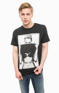 Черная футболка из хлопка Jack & Jones