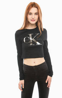 Укороченная футболка с длинными рукавами Calvin Klein Jeans