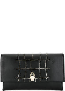 Кожаный клатч с откидным клапаном Cavalli Class