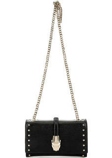 Маленькая черная сумка через плечо Cavalli Class
