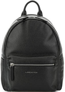 Черный кожаный рюкзак с карманами Lancaster