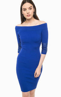 Короткое обтягивающее платье с отделкой пайетками Guess