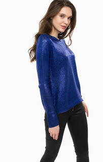 Джемпер крупной вязки синего цвета Guess