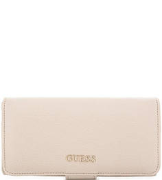 Бежевый кошелек с двумя отделами для купюр Guess
