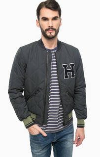 Синяя стеганая куртка на молнии Hilfiger Denim