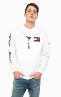 Белая ветровка с принтом на спине Hilfiger Denim