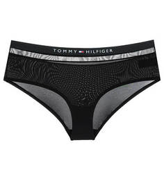 Трусы-шорты черного цвета с прозрачной вставкой Tommy Hilfiger