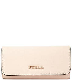 Бежевая ключница из сафьяновой кожи Furla