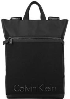 Черный текстильный рюкзак с принтом Calvin Klein Jeans