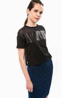 Укороченная футболка с разрезами по бокам Calvin Klein Jeans