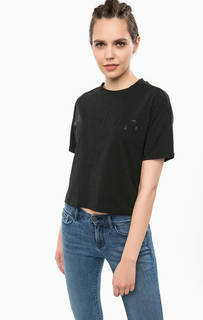 Укороченная футболка с принтом Calvin Klein Jeans