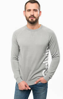 Серый джемпер из хлопка Calvin Klein Jeans