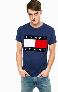 Синяя футболка с короткими рукавами Hilfiger Denim
