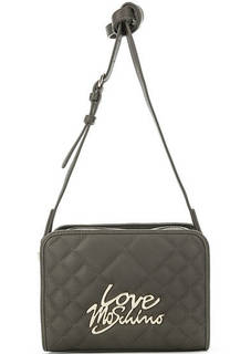 Стеганая сумка с металлической отделкой Love Moschino