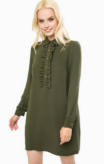 Платье с длинными рукавами цвета хаки Michael Michael Kors
