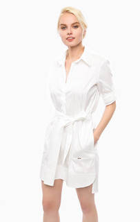 Белое платье-рубашка с двумя карманами Cinque