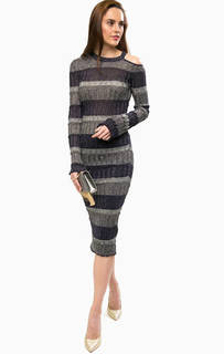 Платье в полоску с одним открытым плечом Liu Jo