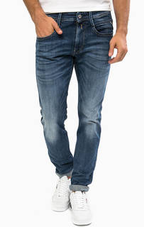 Синие джинсы зауженного силуэта Replay