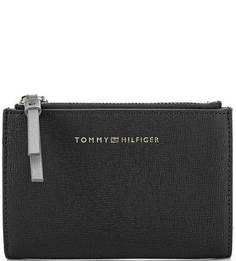 Черное портмоне с карманами Tommy Hilfiger