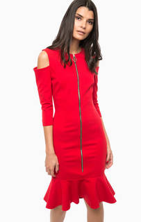 Красное платье на молнии Pinko