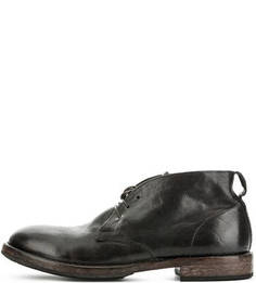 Коричневые кожаные ботинки на шнуровке Moma