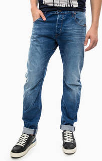 Синие зауженные джинсы на болтах G Star RAW