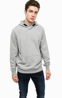Серая хлопковая толстовка с капюшоном G Star RAW