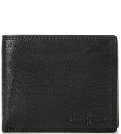 Черное портмоне из натуральной кожи Gianni Conti