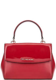 Кожаная сумка с лаковым клапаном Michael Michael Kors