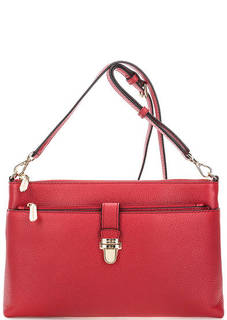 Красная кожаная сумка с карманами Michael Michael Kors
