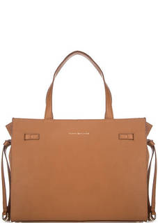 Коричневая сумка из натуральной кожи Tommy Hilfiger