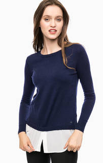 Трикотажный джемпер с контрастной вставкой Kocca