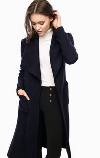 Синее пальто с разрезами по бокам Kocca